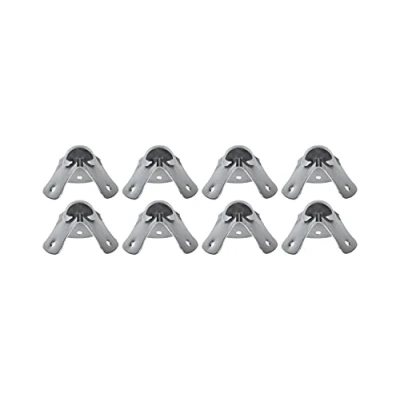 Immagine di HMF 14950 09 Paraspigoli sferici in acciaio zincato, 8 pezzi, 49 mm, colore argento