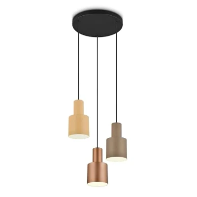 Immagine di Trio Lighting Agudo lampada sospens. multicolore a 3 luci, tonda