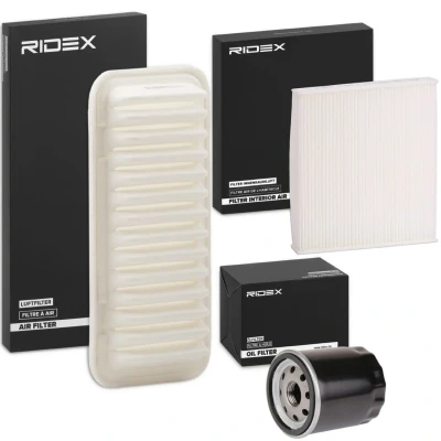 Immagine di RIDEX 4055F0071 Kit filtri con Filtro aria, senza vite spurgo olio antipolline, ad avvitamento a tre pezzi/in parti