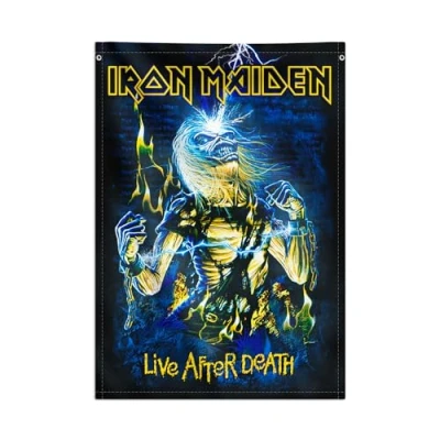 Immagine di Grupo Erik: Wall Scroll Iron Maiden Poster tela da parete Maiden, 70 x 100 cm, resistente e facile appendere Gadget,