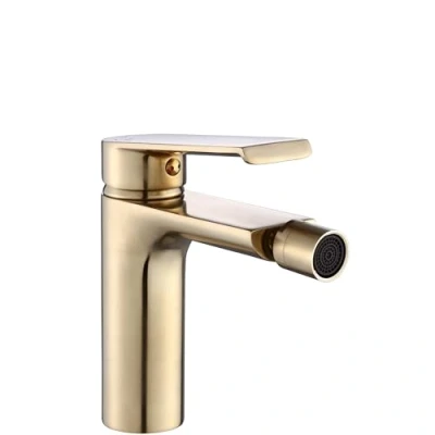 Immagine di Rea HASS GOLD RUBINETTO BIDET Miscelatore monocomando in ottone per WC Bagno (Oro chiaro)