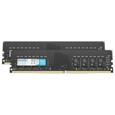 Immagine di BRAINZAP RAM da 16 GB DDR4 DIMM PC4 2666V UA2 11 1Rx8 2666 MHz 1.2 V CL19 Computer PC Memoria Unbuffered Non ECC (2 X 8 GB)