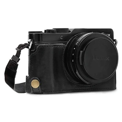Immagine di MegaGear Custodia in Vera pelle per Panasonic Lumix DC LX100 II Nero