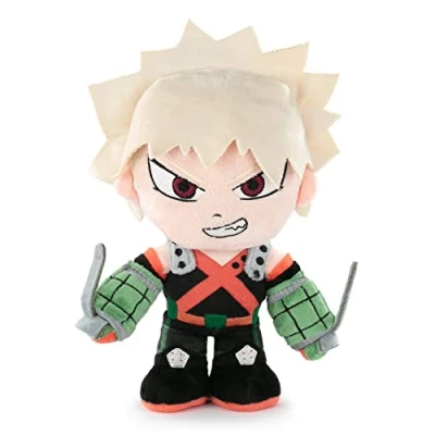Immagine di Peluche dei Personaggi di My Hero Academia 28cm Deku, Bakugo, Todoroki qualità Super Soft (Bakugo)