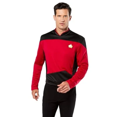 Immagine di Rubies 888979M, uniforme deluxe da Capitano Picard, Star Trek, travestimento uomo, rosso, M