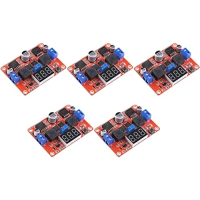 Immagine di TECNOIOT 5 pz Display Digitale DC Step Up Down Buck Boost Converter LM2577S LM2596S