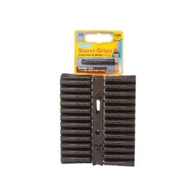 Immagine di Plasplug, Stopper da Parete Super Grips™, SBP503, Colore: Marrone, Confezione 100