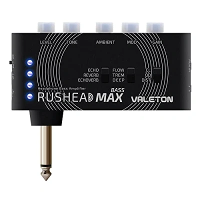 Immagine di Valeton Rushead Max Amplificatore con effetti per basso portatile ricaricabile USB cuffie da camera e viaggio