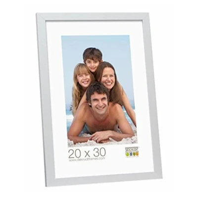 Immagine di Deknudt Frames S44CD1 40.0X60.0 Portafoto Basic in Legno e MDF, 40 x 60 cm, Colore: Argento