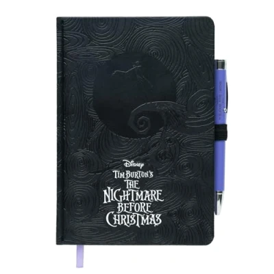 Immagine di Grupo Erik: Quaderno e penna proiettore The Nightmare Before Christmas A5 con copertina rigida, tasca portadocumenti, Bullet 180 pagine