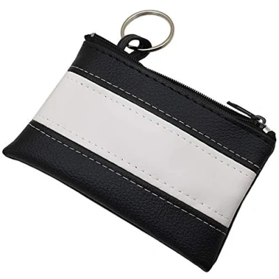 Immagine di Sacchetto chiave con 1 scomparto chiusura lampo in 3 diversi colori (Nero/Bianco)