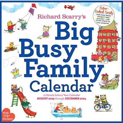 Immagine di Richard Scarry Big Busy Family 2024 Calendar: Track Every Member&#039;s Daily Activities