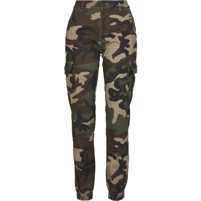 Immagine di Urban Classics Ladies HIGH Waist CAMO Cargo Pants Pantaloni cargo, Donna, Taglia: 27, Woodcamo