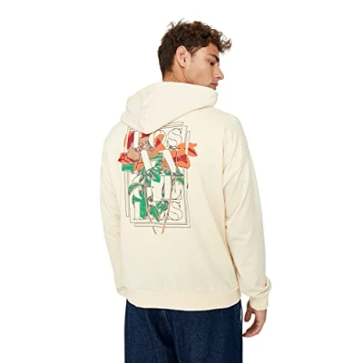 Immagine di Trendyol Felpa Oversize con Cappuccio Maglia di Tuta, Beige, S Uomo