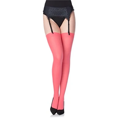Immagine di Merry Style Calze Autoreggenti per Donne in Microfibra Unisex Modello MS 799 40 DEN (Corallo, XL XXL)
