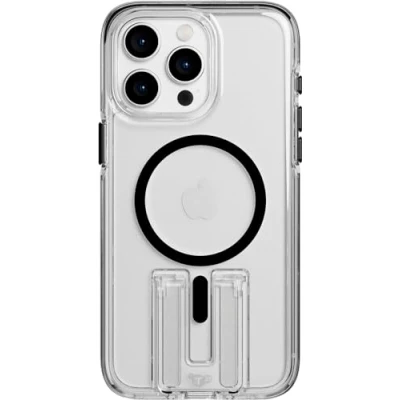 Immagine di tech21 Crystal Kick for iPhone 15 Pro Max, Compatible with MagSafe, Basic case, TPU and Biodegradable material, Clear/Black, 12x Military grade protection: 4,9m