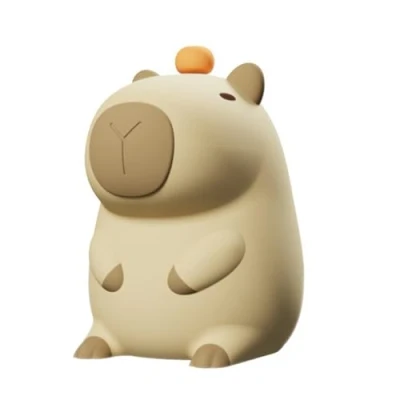 Immagine di Litinliv Capybara Luce Notturna per Bambini, Capibara Lampada Touch, Morbidosa Ricaricabile da USB Regolabile con Timer, Carino Silicone Animale Adulti