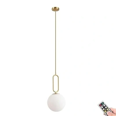 Immagine di KEFA Lampada a sospensione non cablata batteria, stile moderno di metà secolo, senza fili, con telecomando e lampadina dimmerabile, per cucina, isola, soggiorno, camera da letto, bar, sala pranzo