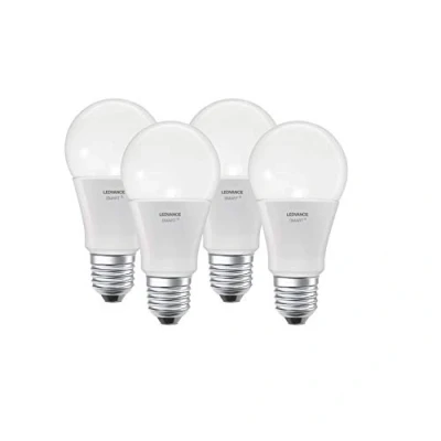 Immagine di Ledvance Lampada Led Smart+ con Tecnologia Bluetooth, Base E27, Colore della Luce Variabile, 2000 6500K, Colori Rgb Modificabili, Sostituisce Lampadine da 60 W, Confezione 4