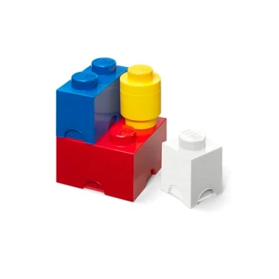 Immagine di Room Copenhagen Mattoncino Lego Multipack L, contenitori impilabili, Set di 4 Pezzi, Multicolore, One Size, unità