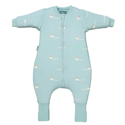 Immagine di molis&amp;co Sacco Nanna con Piedini, Maniche Staccabili e Calzini Invernale per Bambini Sacchi 2.5 tog Piedini 100% Cotone (Oeko Tex 100) Duck Family (4 Anni)