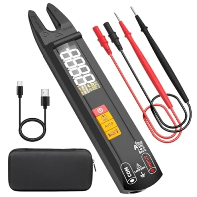 Immagine di BSIDE U1 Multimetro Digitale Intelligente Pinza Amperometrica Aperta DC AC 6000 Conteggi, Mini e Ricaricabile, Tester Automatico di Tensione Corrente Ohm Continuità, Capacità Diodo Hz NCV