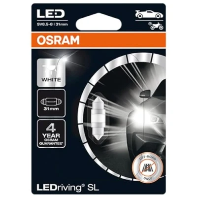 Immagine di OSRAM LEDriving SL, ≜ C5W (31 mm), White 6000K, Blister (1 lamp), LED Retrofit, offroad use only