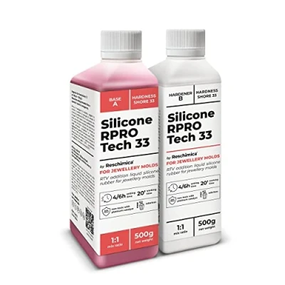 Immagine di Gomma siliconica per Stampi 1:1 alte temperature R PRO TECH 33, Resistente alle Temperature,33 Shore, Crea professionali senza ritiro lineare (1 kg)