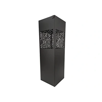 Immagine di DRW A991036 Portaombrelli Cabina Nero con Gancio per ombrelli Piccoli, Metallo, 15,5x15,5x49 cm