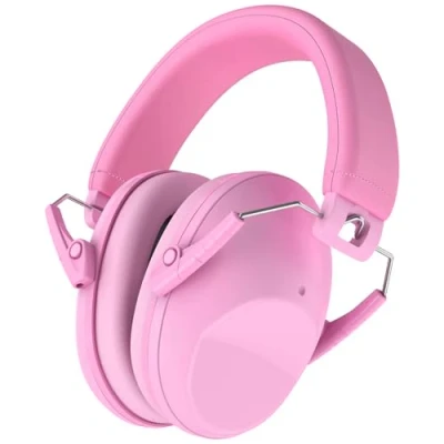 Immagine di ProCase Cuffie Neonato Antirumore,Regolabile Antirumore Bambini di protezione per l&#039;udito Neonati Concerto Aereo Dormire Rosa
