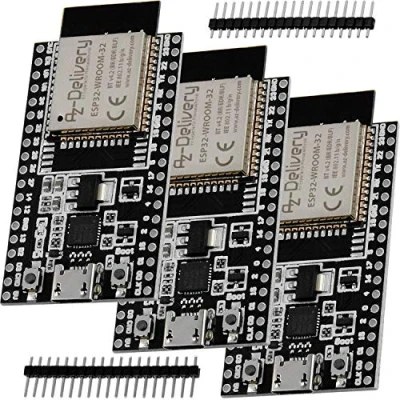 Immagine di AZDelivery Scheda di Sviluppo ESP 32 NodeMCU Dev Kit C V4 WiFi, versione non saldata, compatibile con Arduino incluso E Book!
