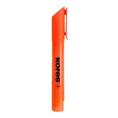 Immagine di Kores High Liner Plus: Evidenziatori a Penna Arancione Fluorescente, Punta Scalpello con Inchiostro Base d&#039;Acqua, Ideali per la Scuola e l&#039;Ufficio, Set da 12 Pezzi