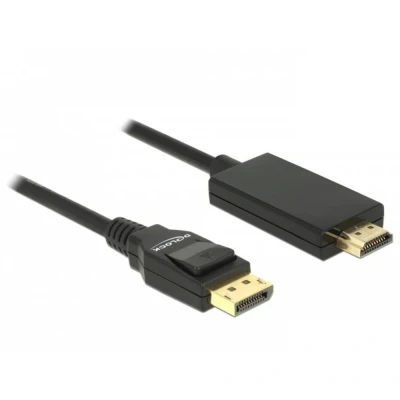 Immagine di Delock Cavo DisplayPort 1.2 &gt; spina HDMI A ad alta velocità Passivo 4K 30Hz 1m Nero