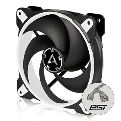 Immagine di ARCTIC BioniX P120 120 mm Ventola da Gioco PWM PST, Controllo Sharing Technology, Alta Pressione Statica, Ventilazione 200 2100 RPM, 0,45 Sone Bianco
