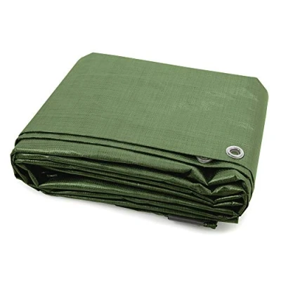 Immagine di jarolift Telone Occhiellato Impermeabile, Telo di Copertura Multiuso in Polietilene 90 g/m², Resistente, 3 x 5 m, Verde