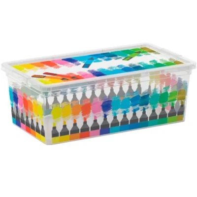 Immagine di Kis 8407000 C Box Style XS Corpo e Coperchio con Film Decorativo, 33.5 X 19 12 H, Color Arty