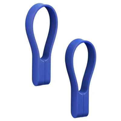 Immagine di Zone Denmark Loop clip per asciugamani, ganci magnetici, 9 cm, 2 pezzi, blu indaco (blu)