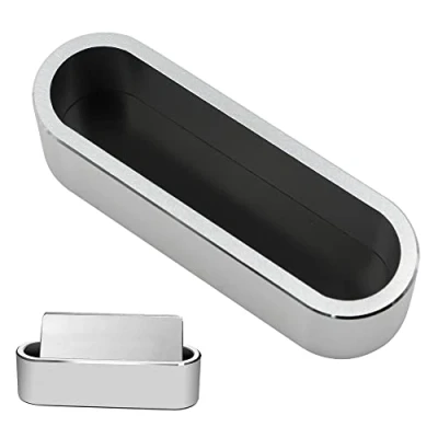 Immagine di porta Biglietti da Visita in Metallo alluminio, Display tavolo, espositore ufficio, organizer carte, accessori 11x3x3cm, Argento