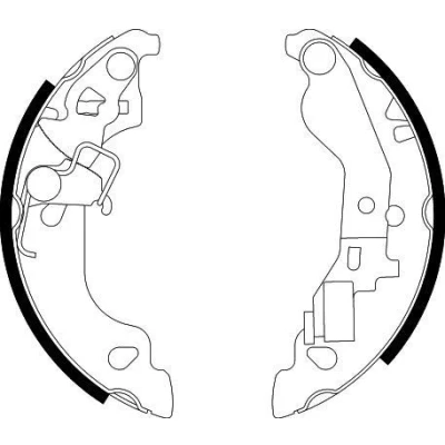 Immagine di HELLA 8DB 355 002 571 Ganasce freno 180 32 con leva a mano FIAT: Punto II Hatchback
