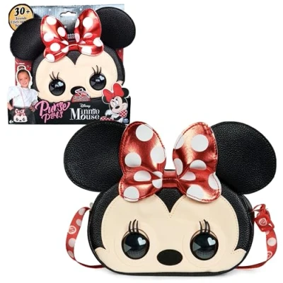 Immagine di Purse Pets Disney Minnie Mouse Borsa a Tracolla interattiva Che Prende Vita con Oltre 30 Suoni e reazioni, Lampeggiante Musica, dai 4 Anni in su, Colore, zzzz s, 778988250518