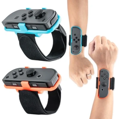 Immagine di Mcbazel Cinturino da Polso Regolabile NS Switch/Switch OLED Joycon Controller Wristband per Just Dance 1 Paio