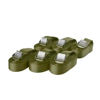 Immagine di 6 cinghie di fissaggio resistenti fino a 250 kg; larghezza 25 mm, 1 pezzo da 3 m, 4 5 m e in nero, blu, rosso, giallo fluo, Verde oliva,