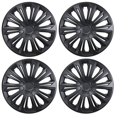 Immagine di NRM, set di cerchioni universali, robusti, colore nero opaco, 4 pezzi