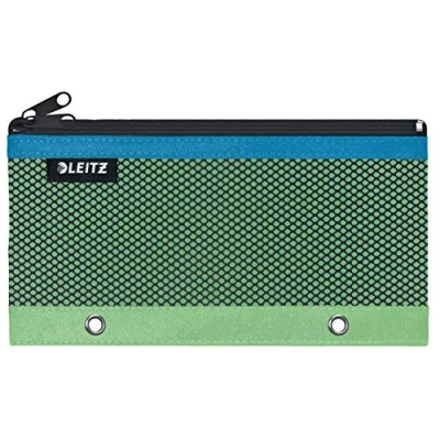 Immagine di LEITZ Urban Chic, Astuccio a due Tasche, Fori per l&#039;Inserimento nei Raccoglitori ad Anelli o Meccanismi Leva, Verde chiaro, 20,5 x 11,5 cm