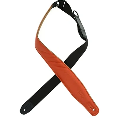 Immagine di Levy&#039;s, MRHGS ORG, Tracolla in Pelle Right Height con Tecnologia RipChord Orange 2.5&quot;, Retro Scamosciata Larghezza di 2 1/2&quot; (6.35 cm), Colore
