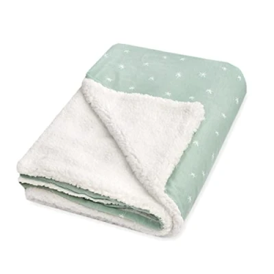 Immagine di Julius Zöllner Coperta invernale in jersey di cotone e morbido tessuto Teddy, dimensioni: 70 x 100 cm, Made Germany, Oeko Tex ® Standard Stary