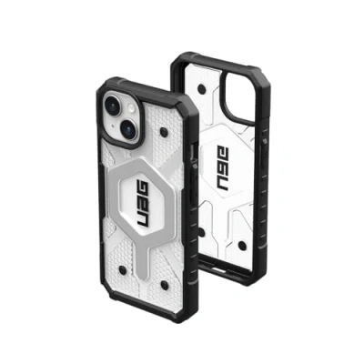 Immagine di Urban Armor Gear Pathfinder Custodia compatibile con Apple iPhone 15 Plus [Ricarica wireless/carica magnetica compatibile, Protezione secondo gli standard militari] ice (trasparente)