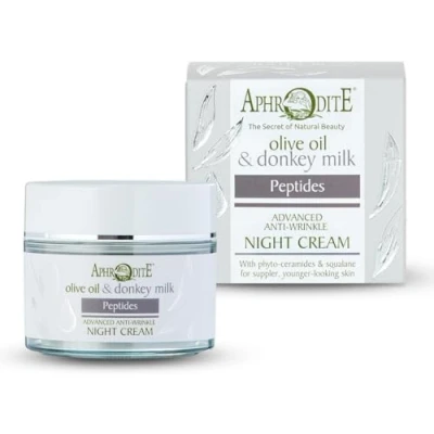 Immagine di Crema da notte antirughe e anti inquinamento Aphrodite. Trattamento notturno quotidiano per lenire la pelle migliorarne l&#039;elasticità (50 ml / 1,70 fl oz)