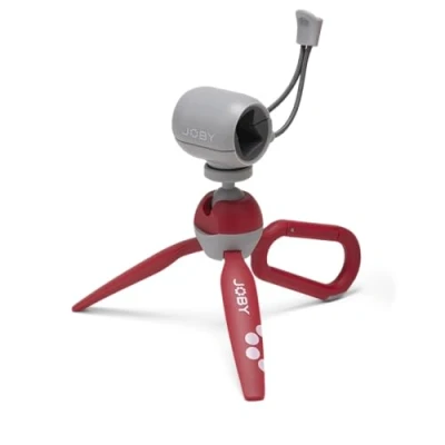 Immagine di JOBY HandyPod Clip Treppiede Mini con Moschettone e Clamp per Smartphone, Smartphone iPhone, Galaxy, Pixel, Fotocamera Compatta SONY ZV 1 II, Colore Rosso (JB01840 BWW)