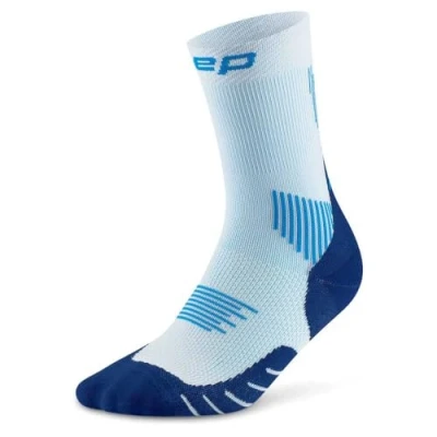 Immagine di CEP Calzini corti da corsa con compressione uomo, Core 5.0 Mid Cut, circolazione sanguigna ottimale, rigenerazione più rapida e senza bolle, Ghiaccio/blu, M